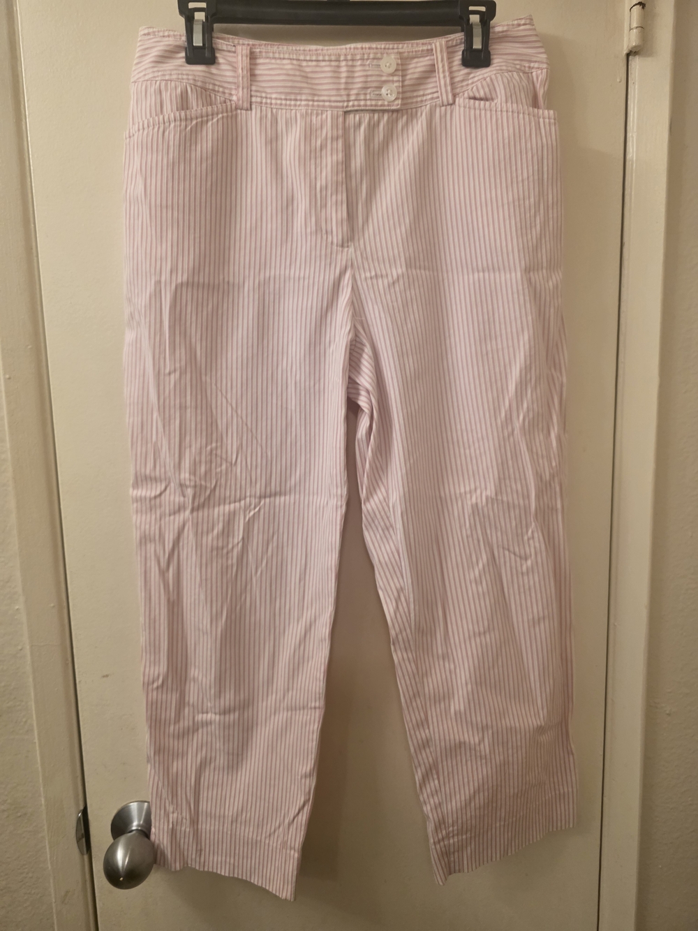 Jones New York Light Pink Pinstripe Chinos